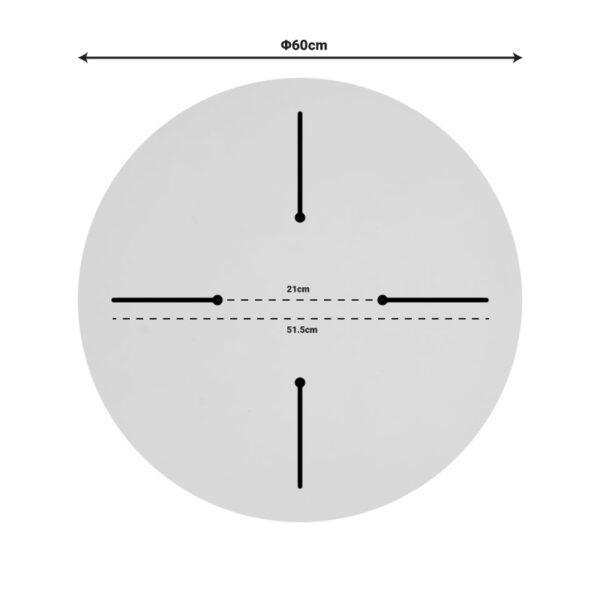 Επιφάνεια τραπεζιού Spritz  Werzalit φυσικό Φ60εκ πάχους 25mm