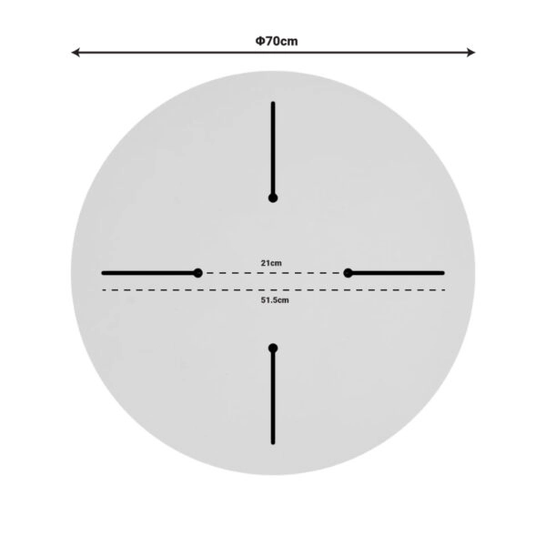 Επιφάνεια τραπεζιού Copious Werzalit γκρι cement I Φ70εκ πάχους 25mm