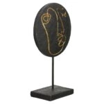 Stand Relief Round "Lice" Face Motif Πολυρεζίνη Μαύρο PU 19.5x10x35cm