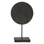 Stand Relief Round "Lice" Face Motif Πολυρεζίνη Μαύρο PU 19.5x10x35cm