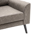 Πολυθρόνα Lonnie  τεχνόδερμα γκρι antique 94x95.5x92.5εκ