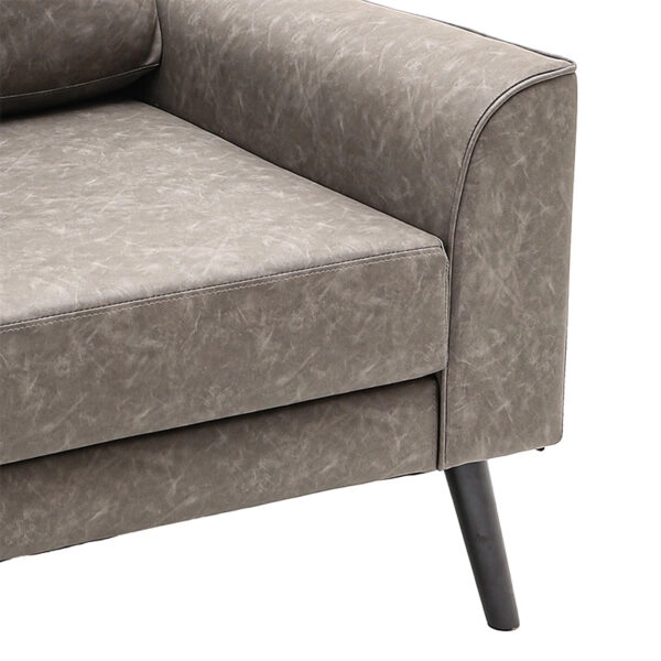 Πολυθρόνα Lonnie  τεχνόδερμα γκρι antique 94x95.5x92.5εκ