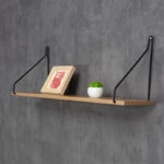 Ραφιέρα τοίχου Tars  sonoma-μαύρο 72x20x27εκ