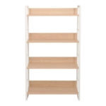 Βιβλιοθήκη Dorfie σε φυσική απόχρωση με λευκό μέταλλο 70x30x124.5εκ