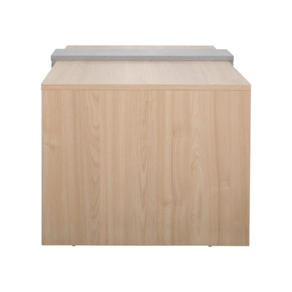 Τραπέζι σαλονιού Cozeto  σε φυσική με γκρι cement απόχρωση 100x53x41.5εκ