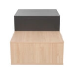 Τραπέζι σαλονιού Vople  σε φυσική με ανθρακί απόχρωση 90x50x40εκ