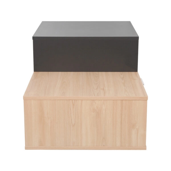 Τραπέζι σαλονιού Vople  σε φυσική με ανθρακί απόχρωση 90x50x40εκ