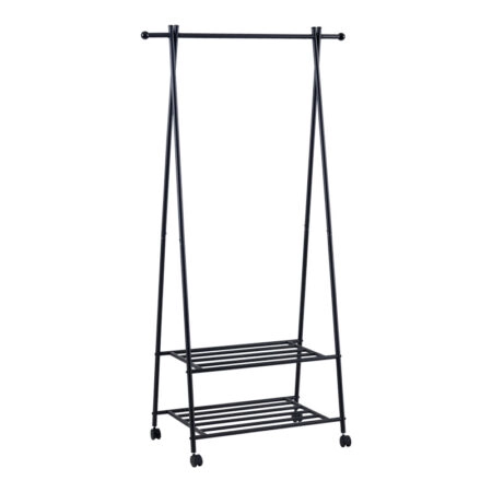 Έπιπλο εισόδου Pintu μέταλλο σε μαύρη απόχρωση 86x43x160εκ