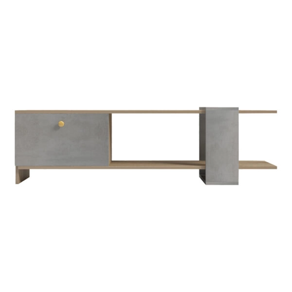 Έπιπλο τηλεόρασης Standi  σε sonoma-γκρι cement απόχρωση 120x25x36.8εκ