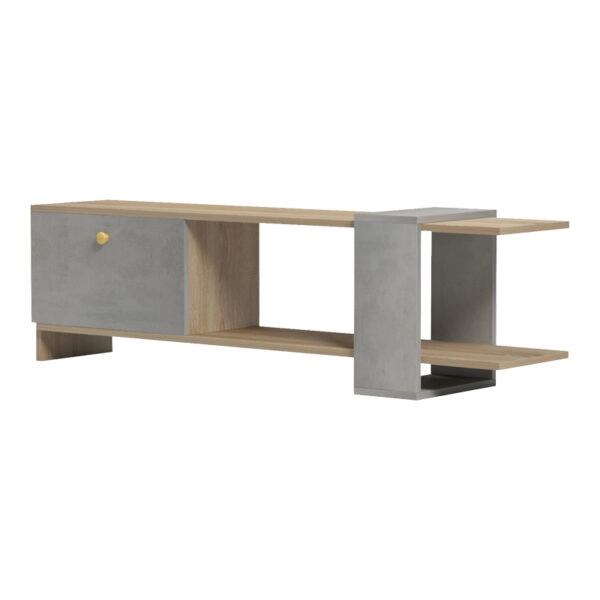 Έπιπλο τηλεόρασης Standi  σε sonoma-γκρι cement απόχρωση 120x25x36.8εκ
