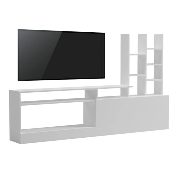 Σύνθετο σαλονιού Seruno  σε λευκή απόχρωση 170x25x100εκ
