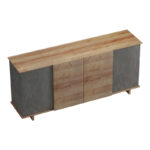 Μπουφές Zafore   σε oak - καφέ antique απόχρωση 180x45x80εκ