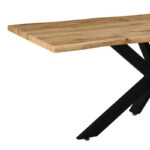 Tραπέζι Gilman  mdf σε sonoma απόχρωση και μαύρο μεταλλικό πόδι 200x100x75εκ