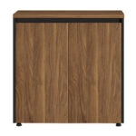 Ντουλάπι γραφείου χαμηλό επαγγελματικό Oscar καρυδί-ανθρακί 80x40x80εκ