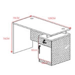 Γραφείο εργασίας επαγγελματικό Oscar  σε καρυδί-ανθρακί απόχρωση 120x70x76εκ