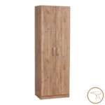 Ντουλάπα Jonar  δίφυλλη oak μελαμίνης 60x42x180εκ