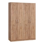 Ντουλάπα ρούχων τετράφυλλη Jonar I  χρώμα oak 120x42x180εκ