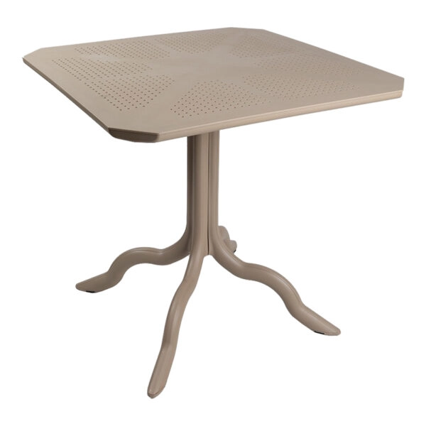 Τραπέζι Icon   PP σε απόχρωση cappucino 80x80x74.5εκ