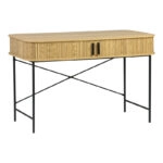 Γραφείο εργασίας Scandi  MDF/Metal σε φυσική απόχρωση με μεταλλικά μαύρα πόδια 120x60x76,5εκ