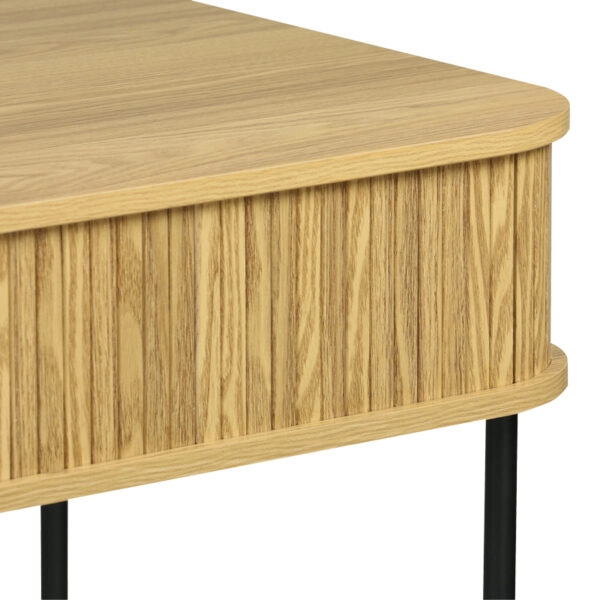Γραφείο εργασίας Scandi  MDF/Metal σε φυσική απόχρωση με μεταλλικά μαύρα πόδια 120x60x76,5εκ