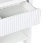 Κομοδίνο Zeplen  MDF σε λευκή απόχρωση 40x30x53εκ