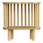 Κομοδίνο Nodial  MDF/Bamboo σε φυσική απόχρωση Φ40x40εκ