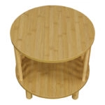 Κομοδίνο Nodial  MDF/Bamboo σε φυσική απόχρωση Φ40x40εκ