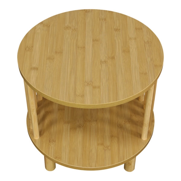 Κομοδίνο Nodial  MDF/Bamboo σε φυσική απόχρωση Φ40x40εκ