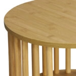 Κομοδίνο Nodial  MDF/Bamboo σε φυσική απόχρωση Φ40x40εκ