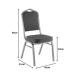 Καρέκλα συνεδρίου Hilton  στοιβαζόμενη ύφασμα κόκκινο-μέταλλο χρυσό 45x51x96εκ