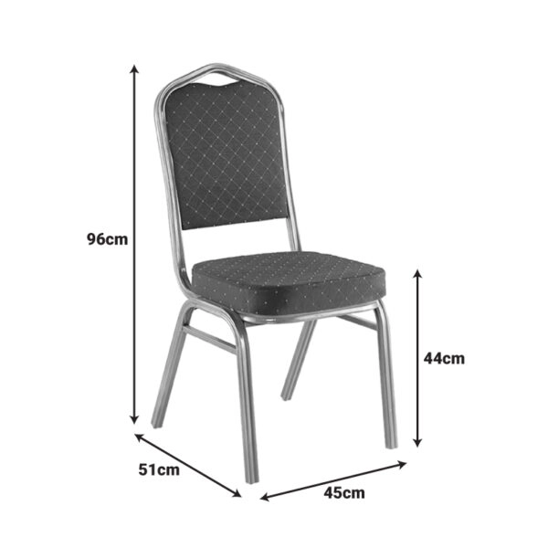 Καρέκλα συνεδρίου Hilton  στοιβαζόμενη ύφασμα κόκκινο-μέταλλο χρυσό 45x51x96εκ