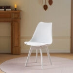 Καρέκλα Gaston I  PP-PU σε λευκή απόχρωση 48.5x53.5x81.5εκ