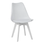 Καρέκλα Gaston I  PP-PU σε λευκή απόχρωση 48.5x53.5x81.5εκ