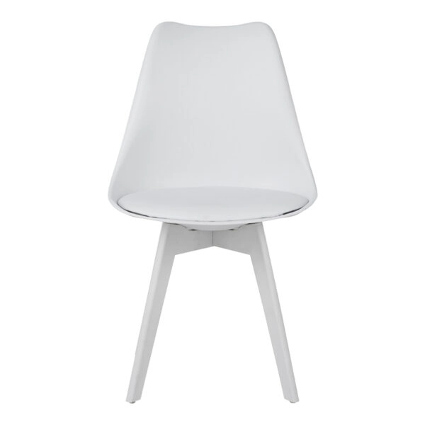 Καρέκλα Gaston I  PP-PU σε λευκή απόχρωση 48.5x53.5x81.5εκ