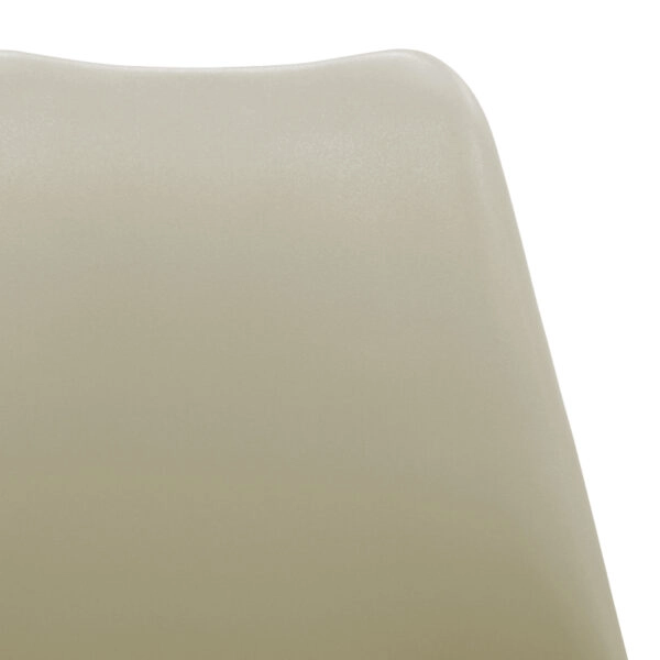Καρέκλα Gaston  pp-pu σε cappuccino απόχρωση με ξύλινο πόδι σε φυσική απόχρωση 48.5x53.5x83εκ