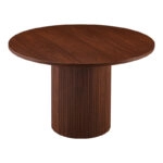 Τραπέζι Mesa  MDF σε καρυδί απόχρωση Φ120x75εκ