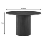 Τραπέζι Mesa  MDF σε καρυδί απόχρωση Φ120x75εκ