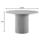 Τραπέζι Mesa  MDF σε Oak απόχρωση Φ120x75εκ