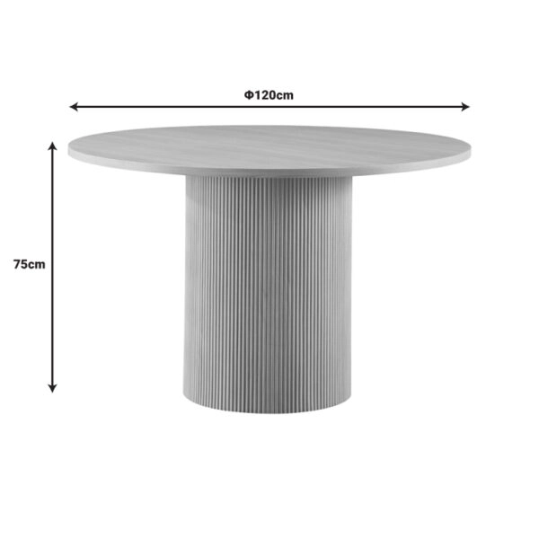 Τραπέζι Mesa  MDF σε Oak απόχρωση Φ120x75εκ