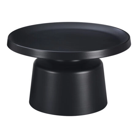 Τραπέζι σαλονιού Ginoze pakoworld μέταλλο σε μαύρη απόχρωση Φ70x38εκ