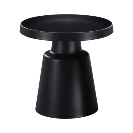 Βοηθητικό τραπέζι Ginoze pakoworld μέταλλο σε μαύρη απόχρωση Φ50x50.5εκ