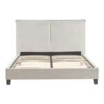 Κρεβάτι διπλό Majus  ύφασμα γκρι-μπεζ 160x200εκ