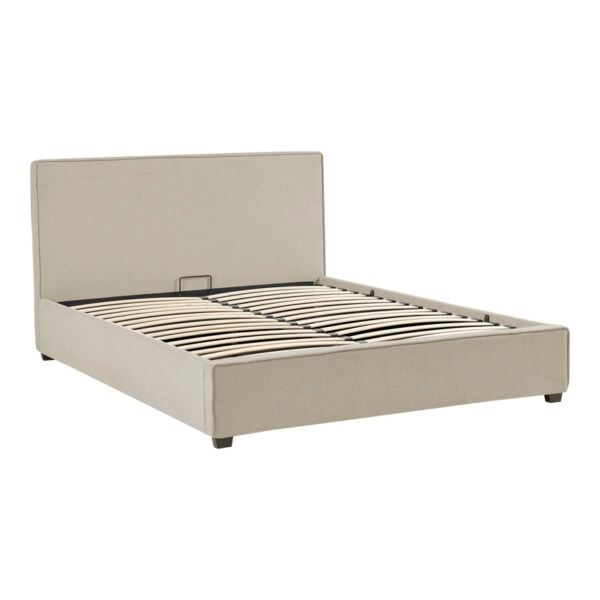 Κρεβάτι διπλό Bedka  ύφασμα γκρι με αποθηκευτικο χώρο160x200εκ