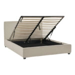 Κρεβάτι διπλό Bedka  ύφασμα γκρι με αποθηκευτικο χώρο160x200εκ