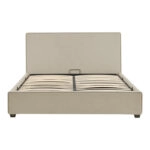 Κρεβάτι διπλό Bedka  ύφασμα γκρι με αποθηκευτικο χώρο160x200εκ