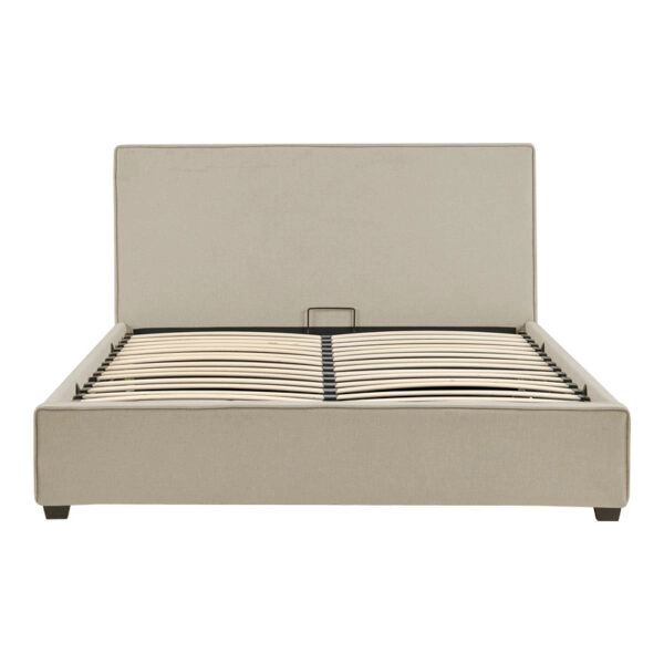 Κρεβάτι διπλό Bedka  ύφασμα γκρι με αποθηκευτικο χώρο160x200εκ