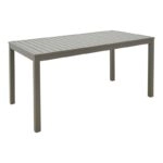 Τραπέζι Kliton αλουμίνιο σε σαμπανιζέ απόχρωση 150x80x74εκ
