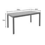 Τραπεζαρία Kliton-Azelie σετ 5τεμ σε σαμπανιζέ απόχρωση 150x80x74εκ