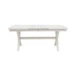 Τραπέζι επεκτεινόμενο Dagyn λευκό αλουμίνιο 180-240x90x76εκ