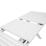 Τραπέζι επεκτεινόμενο Dagyn λευκό αλουμίνιο 180-240x90x76εκ